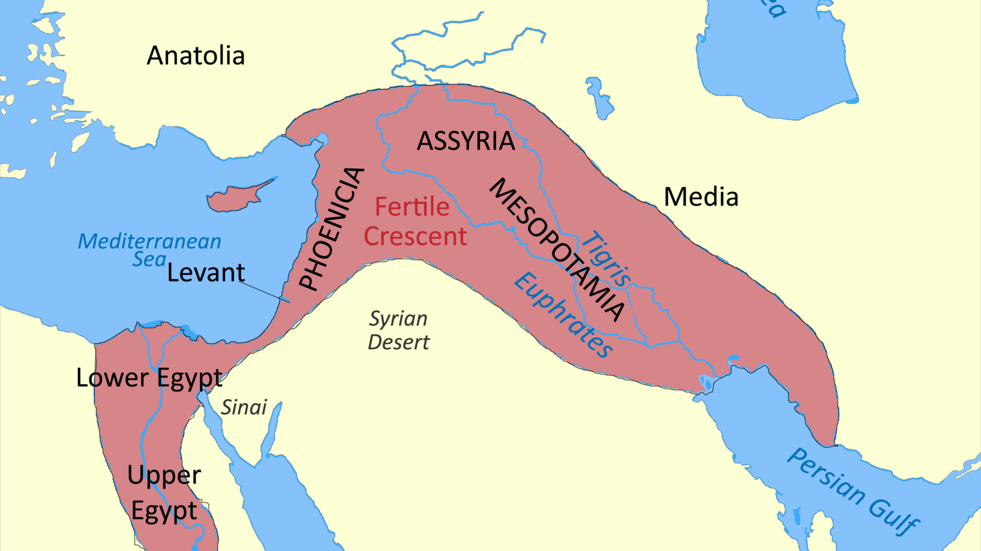 Ancient Fertile Crescent Map